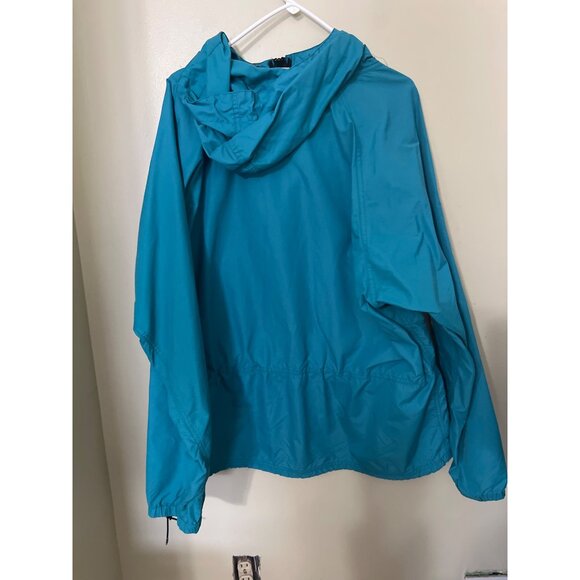 L.L. Bean Mens Teal Pullover Windbreaker Jacket XL Lightweight Nylon Hooded - Picture 4 of 11